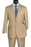 Arezzo Collection – Beige Regular Fit Textured Weave 2-Piece Suit