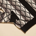 Boucle Yarn Graphic Full Zip