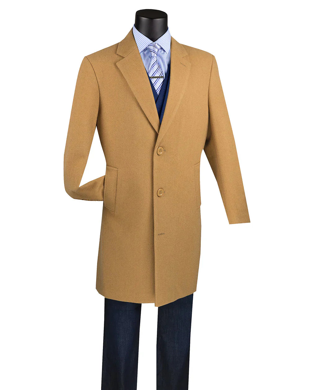 Camel 38" Knee-Length Wool-Blend Topcoat – Nordic Collection