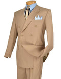 Capri Collection – Beige Double-Breasted Regular Fit Suit