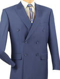 Capri Collection – Blue Double-Breasted Regular Fit Suit