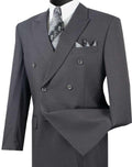 Capri Collection – Heather Gray Double-Breasted Regular Fit Suit