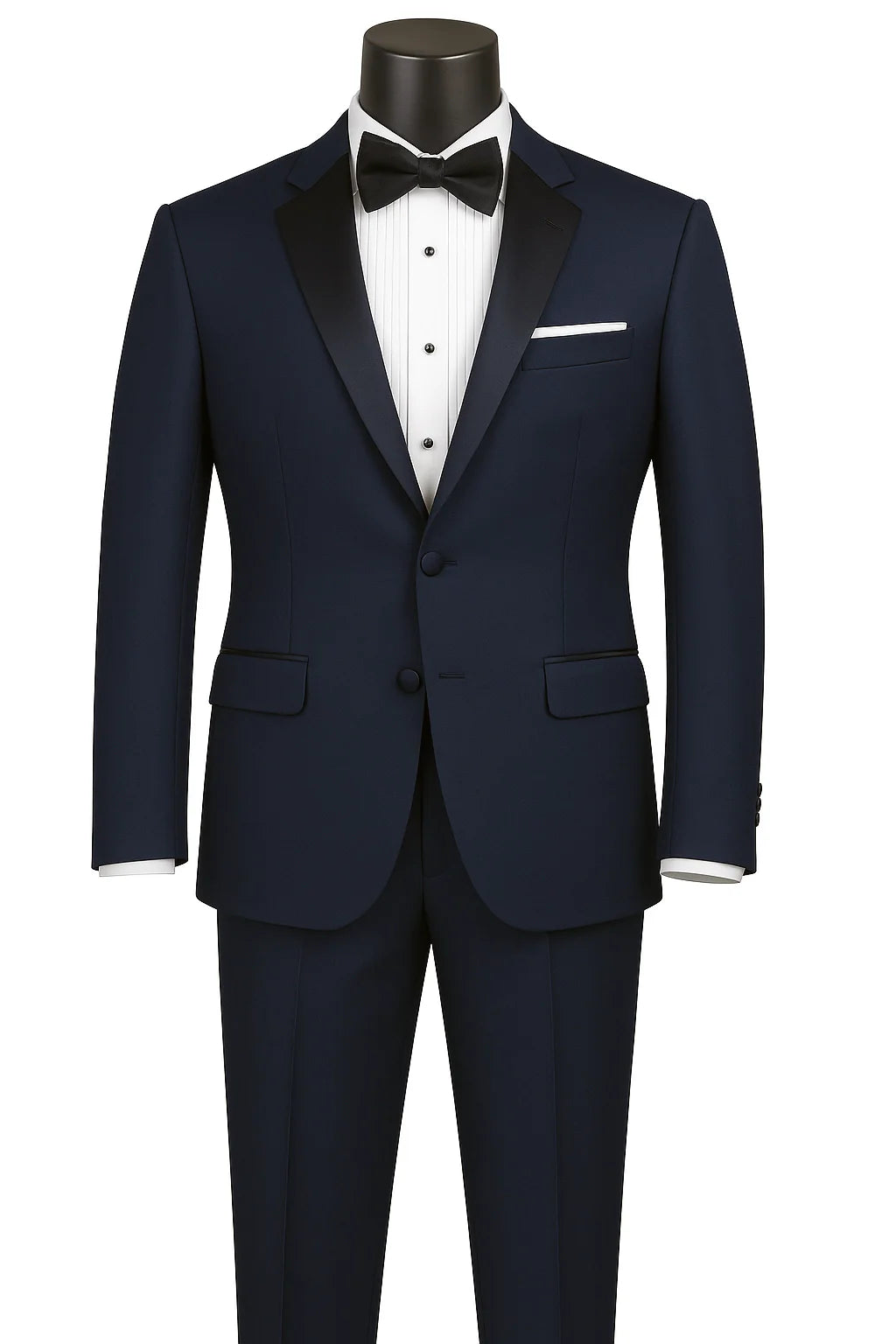 GALA COLLECTION – Navy SLIM FIT TUXEDO SUIT WITH SATIN LAPEL