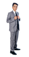 Boys 5 Piece Suit Color Light Grey