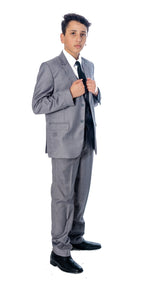 Boys 5 Piece Suit Color Light Grey