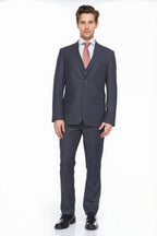 Ferera Collection-Men's 3 Piece Modern Fit Suit Color Dark Gray