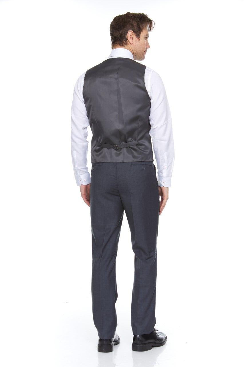 Ferera Collection-Men's 3 Piece Modern Fit Suit Color Dark Gray