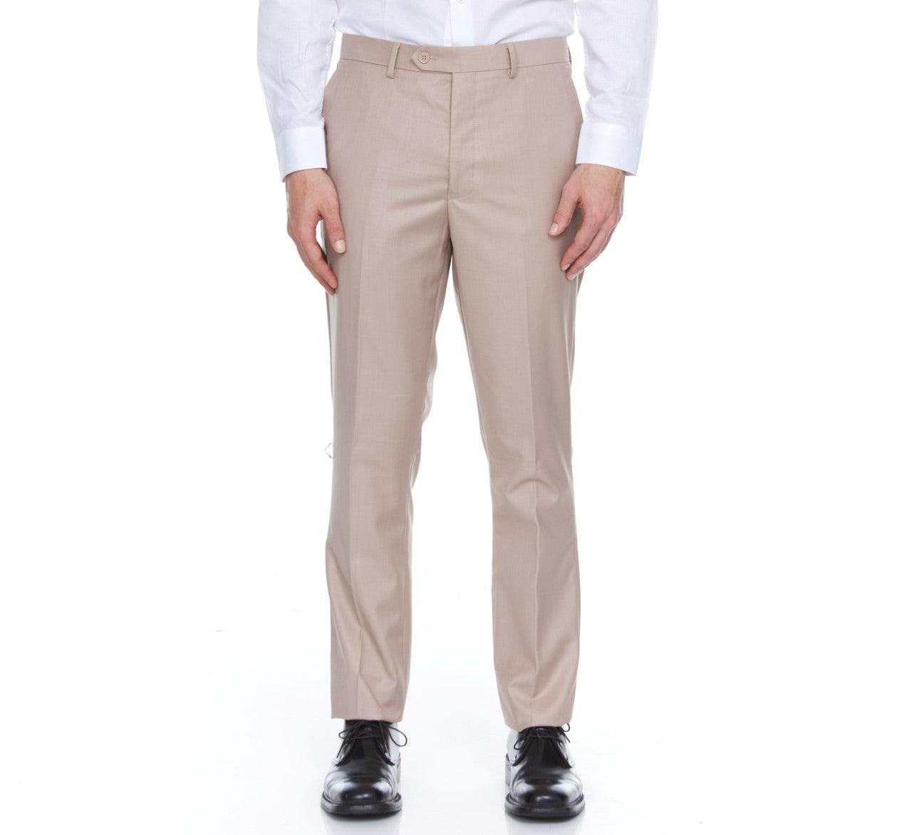Ferera Collection-Men's 3 Piece Modern Fit Suit Color Tan