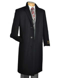 Black Full Length 48" Wool-Blend Top Coat – Nordic Collection
