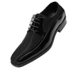 Men's Striped Satin and Matching Patent Upper Shoes Color Black