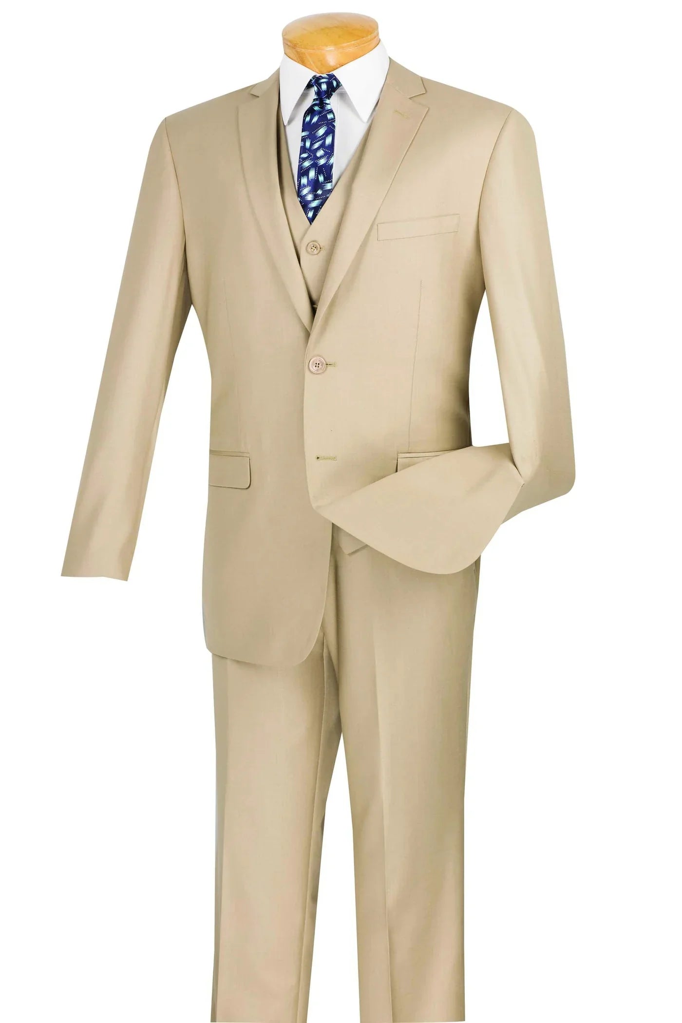 Metropolitan Collection – Light Beige Slim Fit 3-Piece Suit
