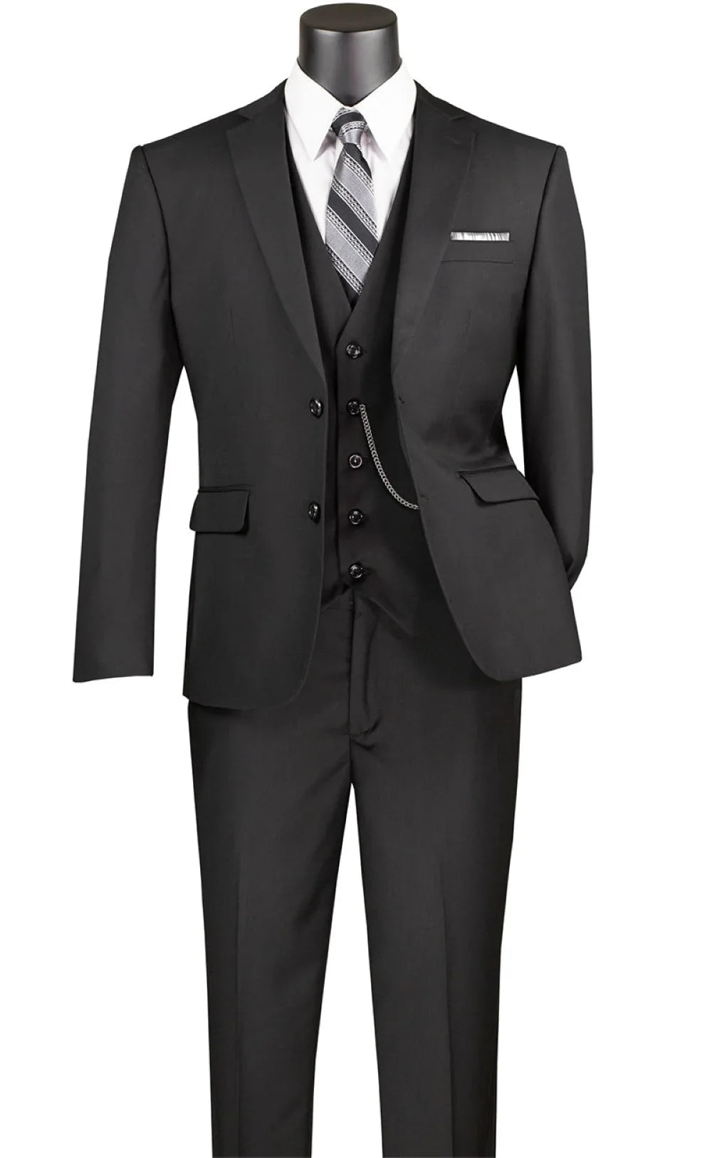 Metropolitan Collection – Black Slim Fit 3-Piece Suit