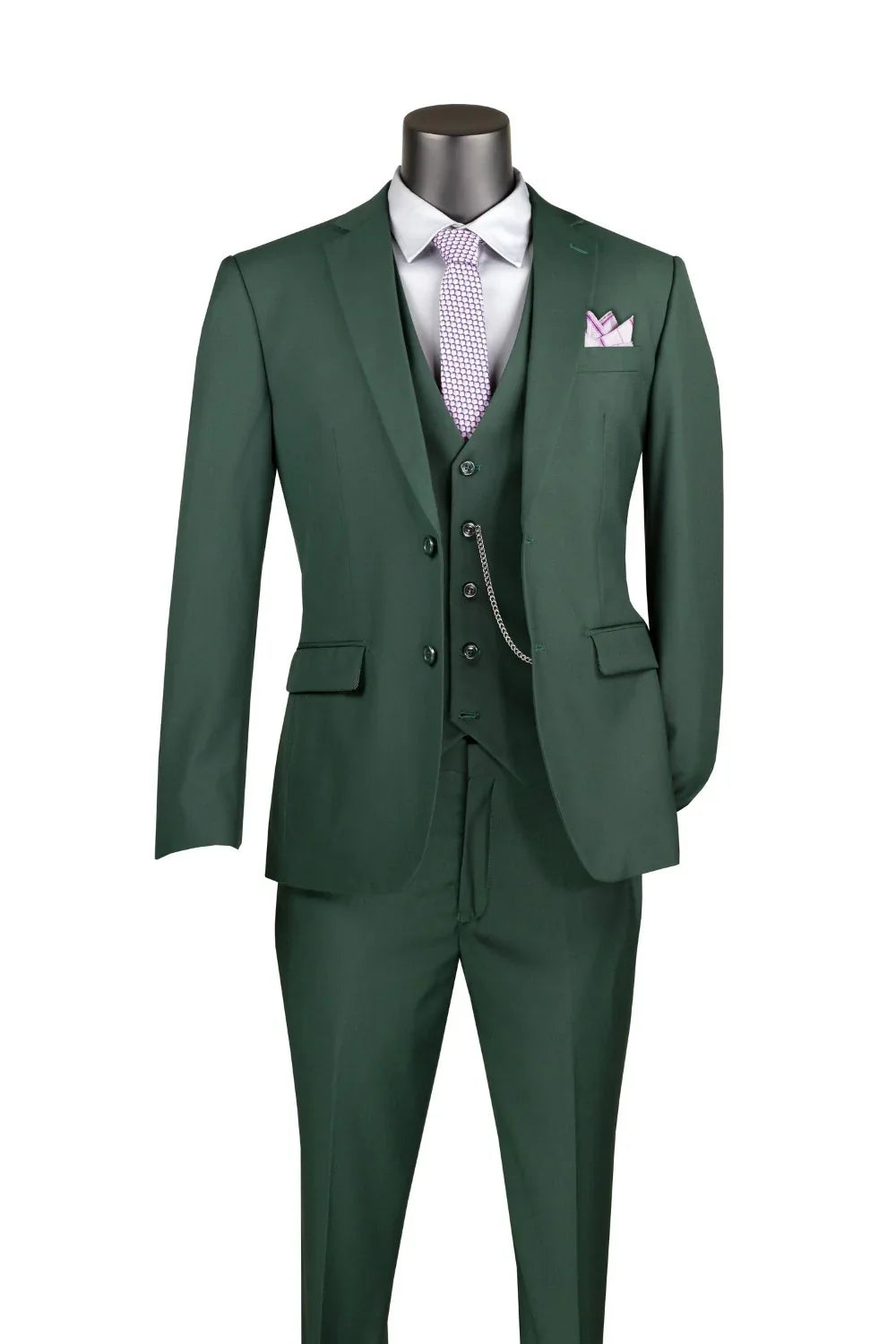 Metropolitan Collection – Hunter Green Slim Fit 3-Piece Suit