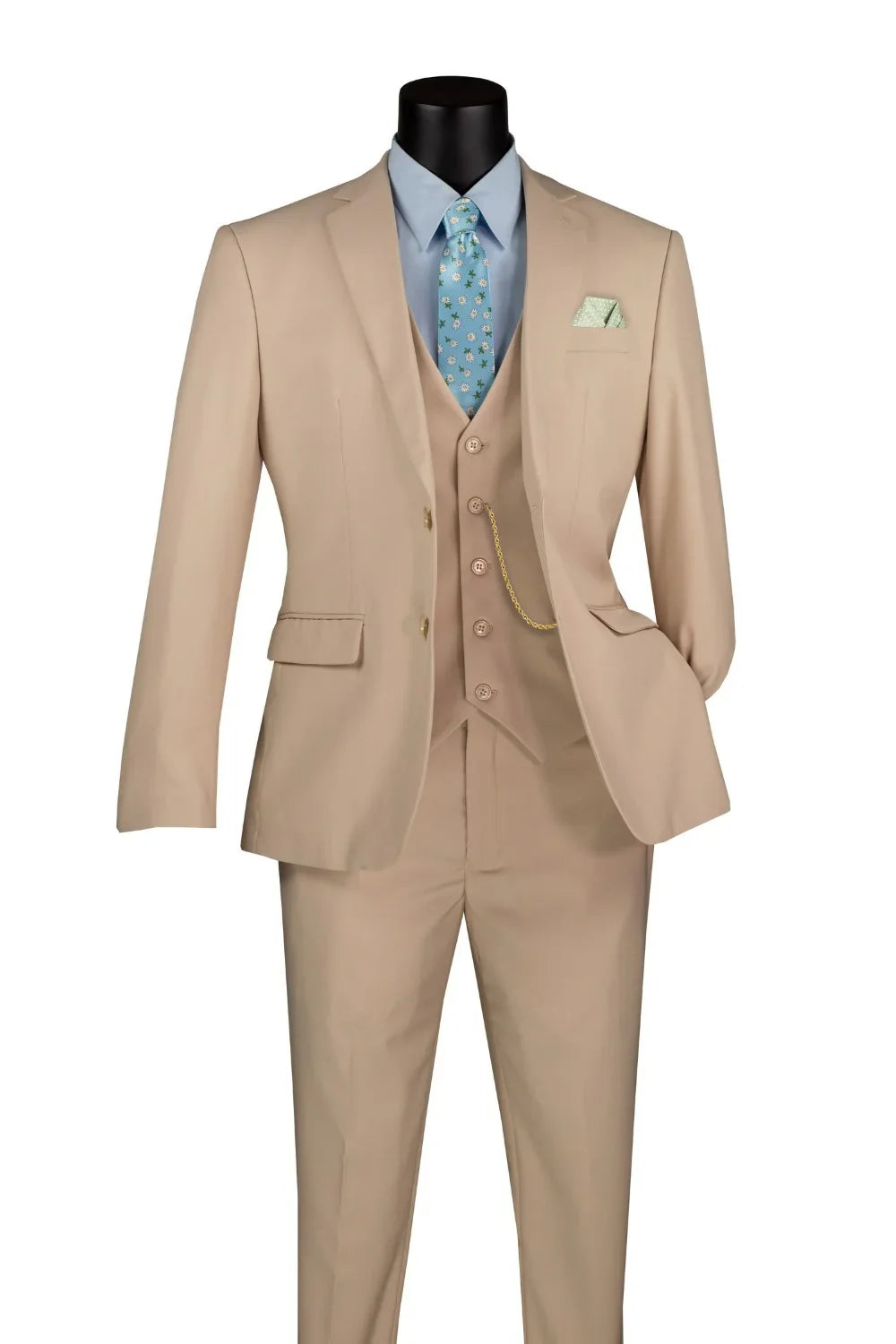 Metropolitan Collection – Stone Slim Fit 3-Piece Suit