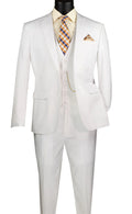 Metropolitan Collection – White Slim Fit 3-Piece Suit