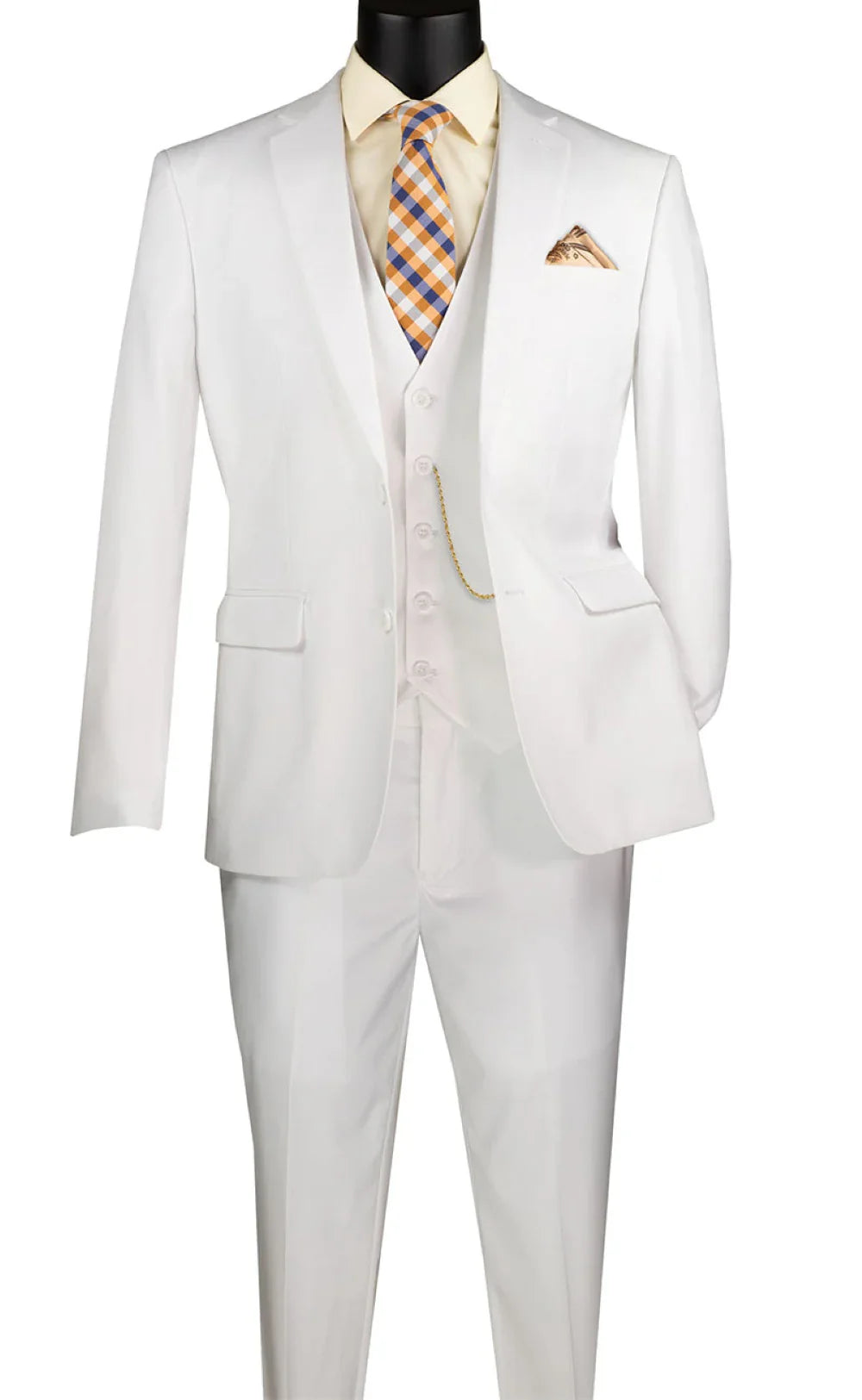 Metropolitan Collection – White Slim Fit 3-Piece Suit