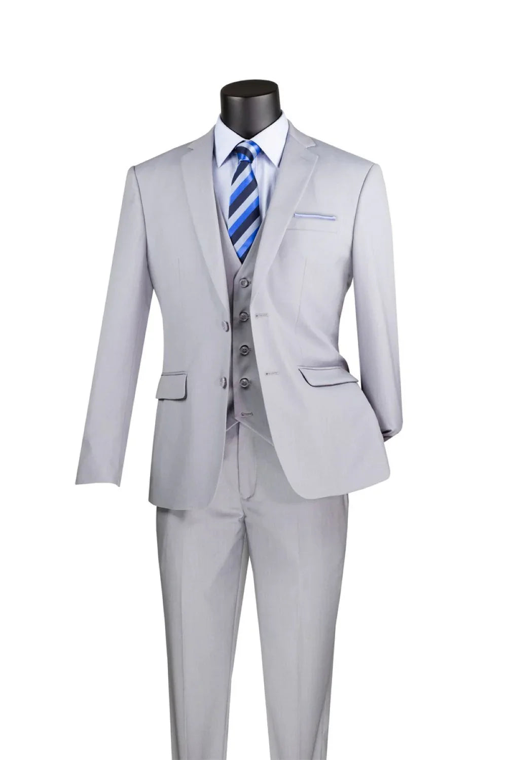 Metropolitan Collection – Light Grey Slim Fit 3-Piece Suit