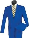 Essential Poplin Collection-Royal Blue Regular Fit 2 Piece Suit