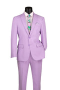 Essential Poplin Collection-Lavender Slim Fit 2 Piece Suit