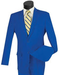 Essential Poplin Collection-Royal Blue Slim Fit 2 Piece Suit