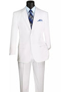 Essential Poplin Collection-White Regular Fit 2 Piece Suit