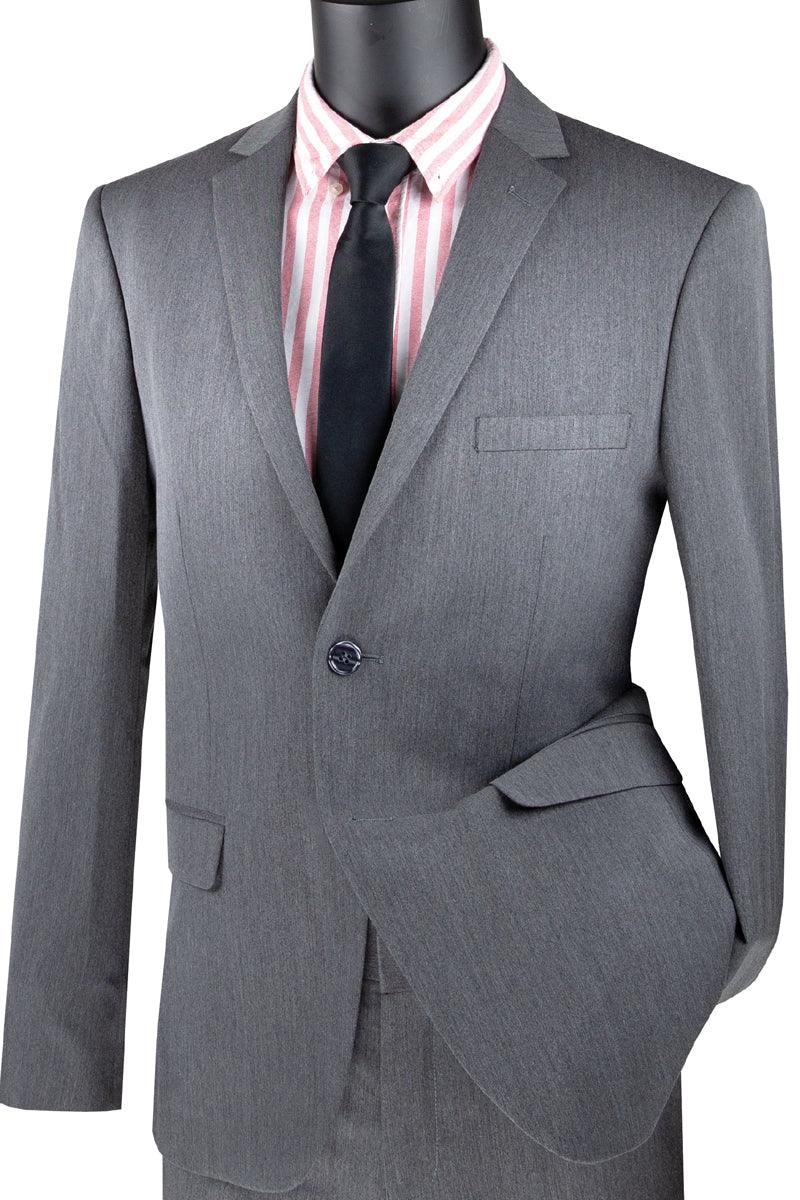 Charcoal Ultra Slim Fit Stretch 2-Piece Suit – Firenze Collection