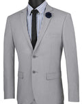 Gray Ultra Slim Fit Stretch 2-Piece Suit – Firenze Collection