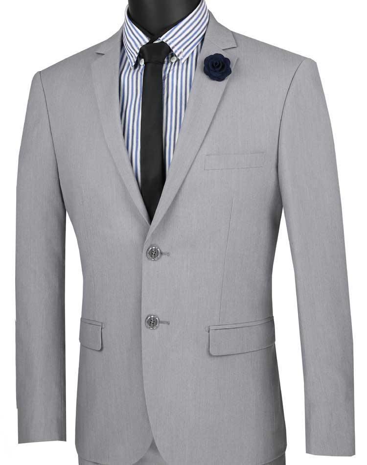 Gray Ultra Slim Fit Stretch 2-Piece Suit – Firenze Collection